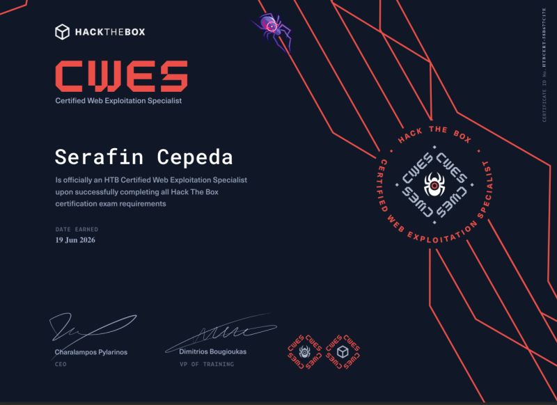 HTB CWES Cert